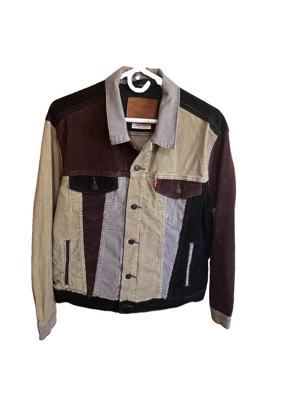 Levi's Type III Trucker Jacket Size M Corduroy Color Block Patchwork 72334-0525